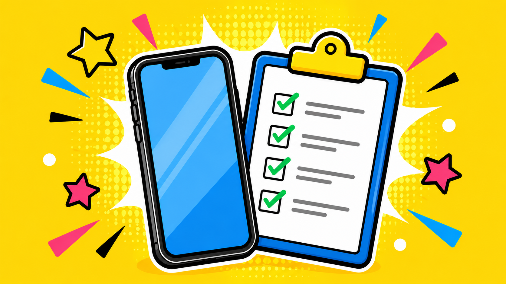 古いスマホを売る前に確認するチェックリストのイラスト